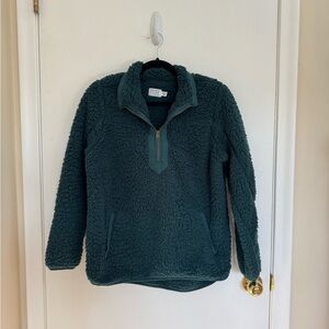 Blue Fuzzy Quarter Zip M